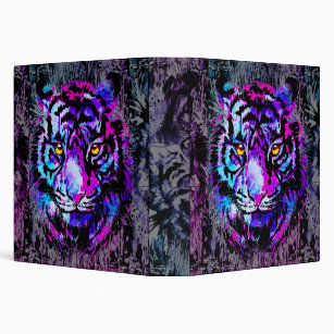 Blue Tiger Folder - Purple Tiger Face