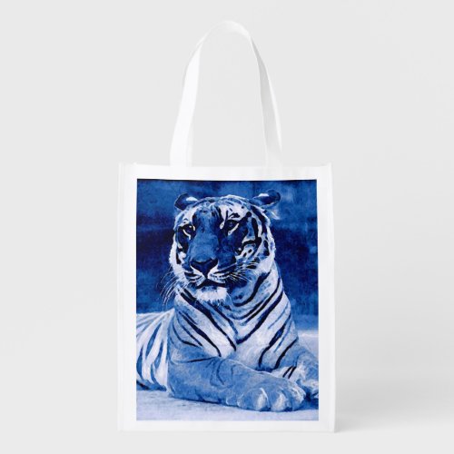 Blue Tiger Grocery Bag