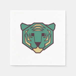 Blue Tiger Head Napkins