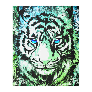 Blue Tiger Head - Tiger Blue Eyes Metal Art