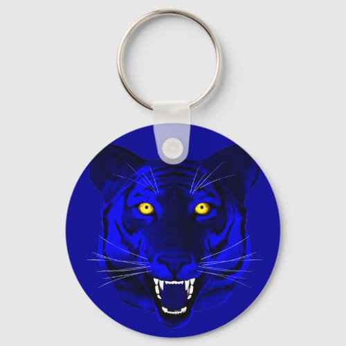 Blue Tiger Keychain