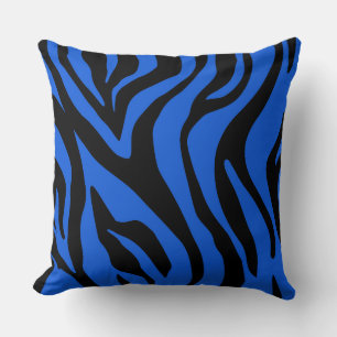 Blue Tiger/ Light Blue Reversible Pillow