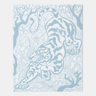 Blue Tiger Rug - Wild Jungle Cat Area Rug Carpet