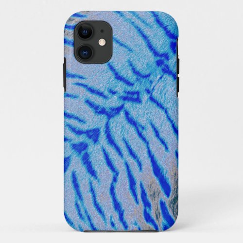 Blue tiger skin iPhone 11 case