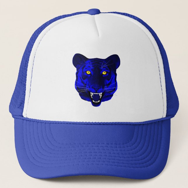 Blue Tiger Trucker Hat (Front)
