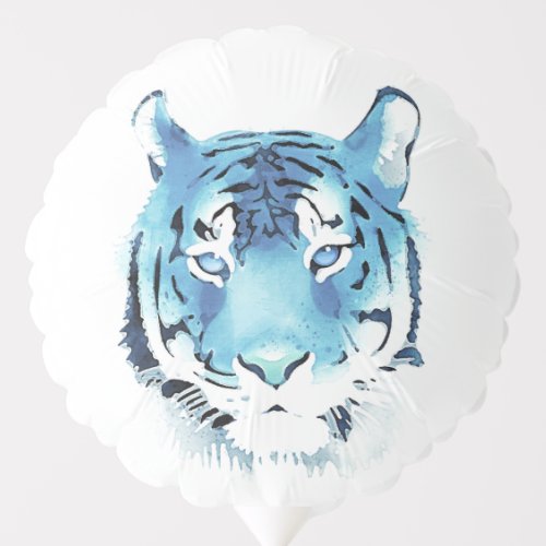 Blue Tiger Watercolor Animal Balloon
