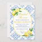 Blue Tile Italian Floral Lemon Bridal Shower