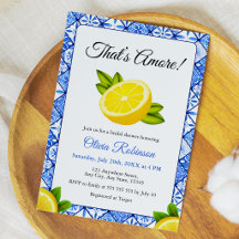 Blue Tile Italian That's Amore Bridal Shower