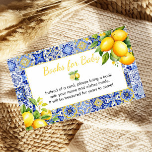 Blue Tile Lemon Books for Baby Enclosure Card