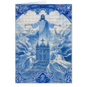 Blue tile mosaic of jesus, Portugal (Front)