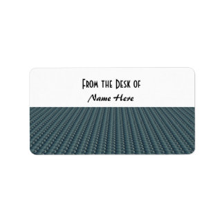 Blue Tile Pattern Office Design Label