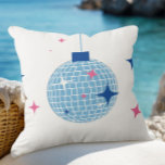 Blue Tile Santorini Greek/ Spanish themed disco  Throw Pillow<br><div class="desc">Mediterranean Greek musical blue tiled-inspired Dancing Queen bridal shower-themed throw pillows.</div>