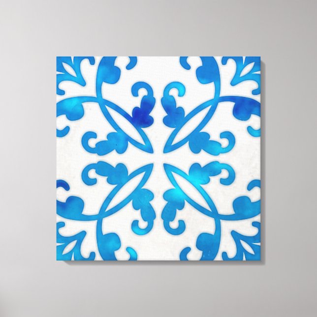 Blue tile wall art 24x24 (Front)