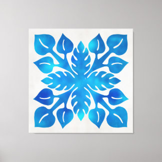 Blue tile wall art 40x40