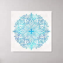 Blue tile wall art 40x40