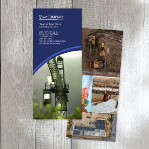 Blue, Tiled Photos, Modern Rounded Curved Design Rack Card