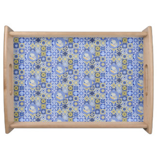  Blue Tiles and Sardines Serving Tray
