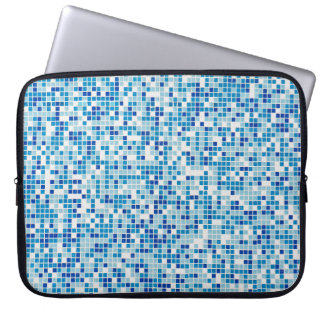 Blue tiles background laptop sleeve