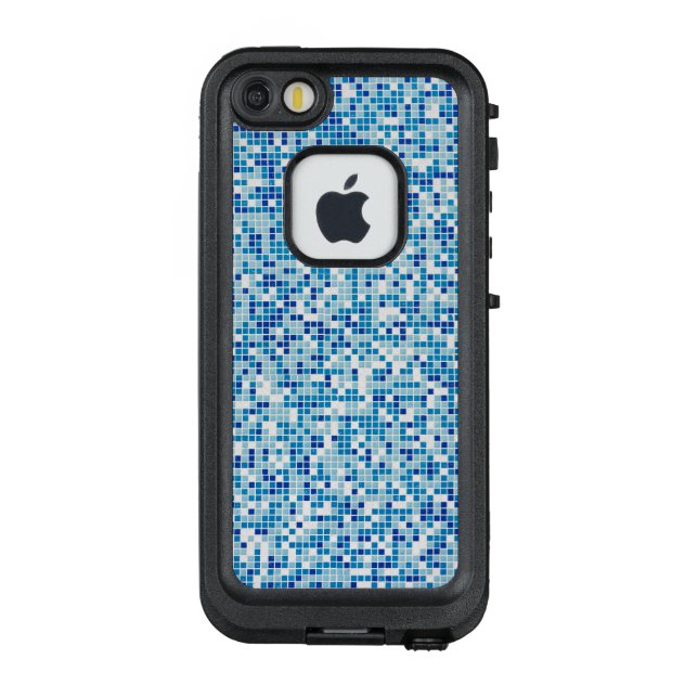 Blue tiles background LifeProof iPhone case (Back)