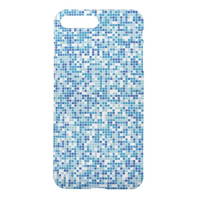 Blue tiles background uncommon iPhone case (Back)
