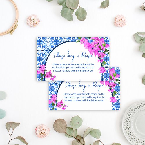 Blue Tiles Bougainvillea Mediterranean Recipe card