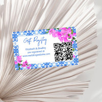 Blue Tiles Bougainvillea qr gift registry