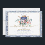 Blue tiles Bridal Shower tea invitation card<br><div class="desc">Blue tiles Bridal shower invitation. Find matching products in our shop or contact us.</div>