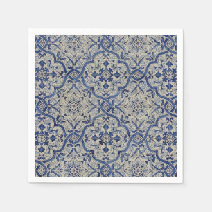 Blue Tiles Disposable Napkin