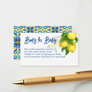 Blue tiles lemon Amalfi Positano books request Enclosure Card