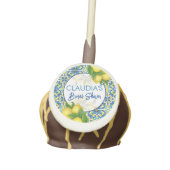 Blue tiles lemon Amalfi Positano bridal shower Cake Pops (Front)