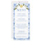 Blue tiles lemon porcelain wedding menu cards