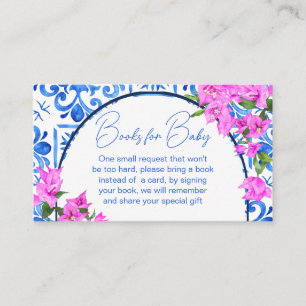 Blue Tiles Lemons Bougainvillea books request Enclosure Card