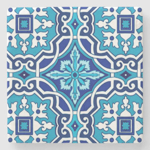 Blue tiles,Mediterranean tiles,majolica Stone Coaster
