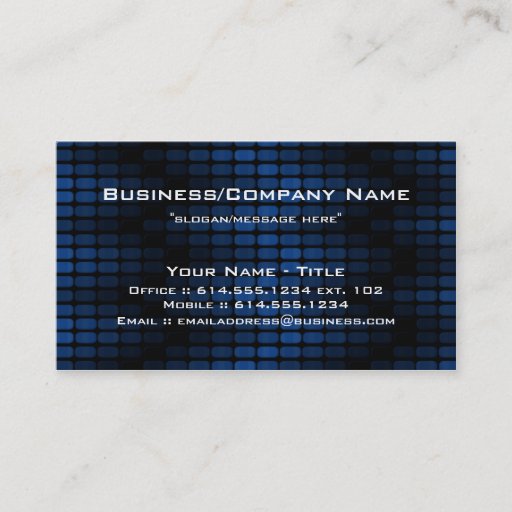Customizable Blue Tiles Modern Contemporary Business Card