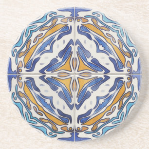 Blue Tiles Sandstone Coaster