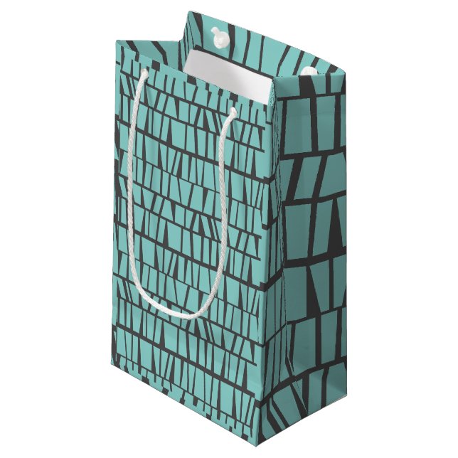 Blue Tiles Small Gift Bag (Front Angled)