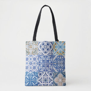 Blue Tiles Tote Bag