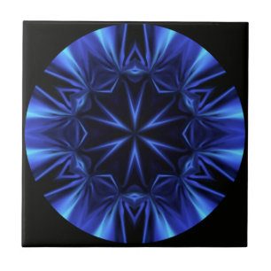 Blue Time Warp ~ Inspired By The Milky Way Galaxy Ceramic Tile