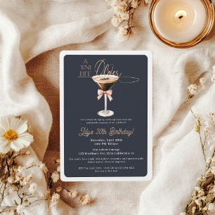Blue Tini Bit Older Espresso Martini 30th Birthday Invitation