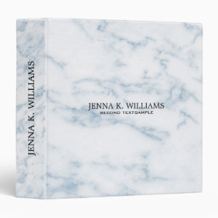 Blue tint faux marble texture 3 ring binder