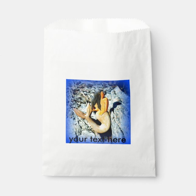 blue tint lookout mermaid favor bag (Front)