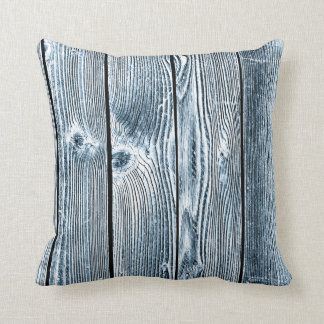 Blue Tint Wood Pattern Pillow