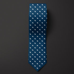 Blue Tiny Footballs Neck Tie