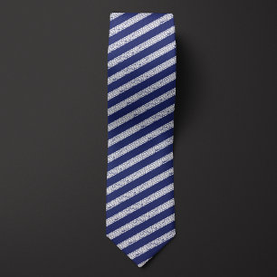 Blue Tire Tread Striped Neck Tie