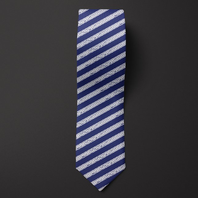 Blue Tire Tread Striped Neck Tie (Creator Uploaded)