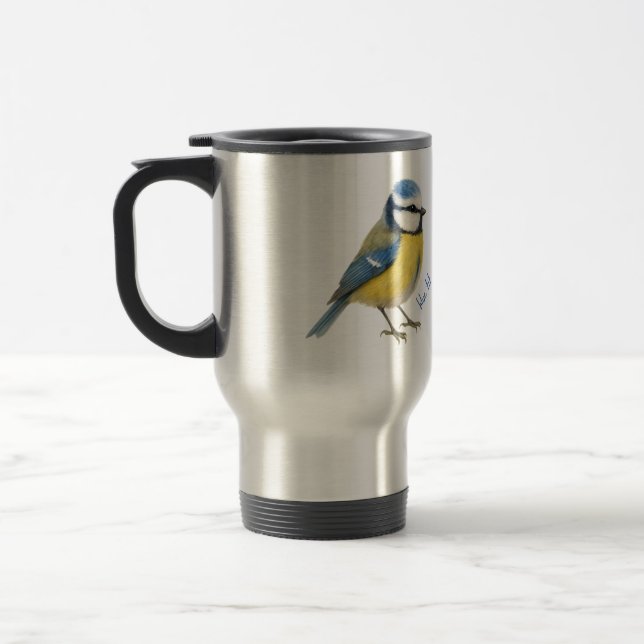 Blue Tit Bird Mug Nature Lover Gift (Left)