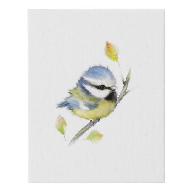 Blue tit Bird Wrapped Canvas Print (Front)