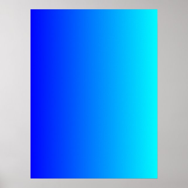 Blue to Aqua Gradient Poster (Front)