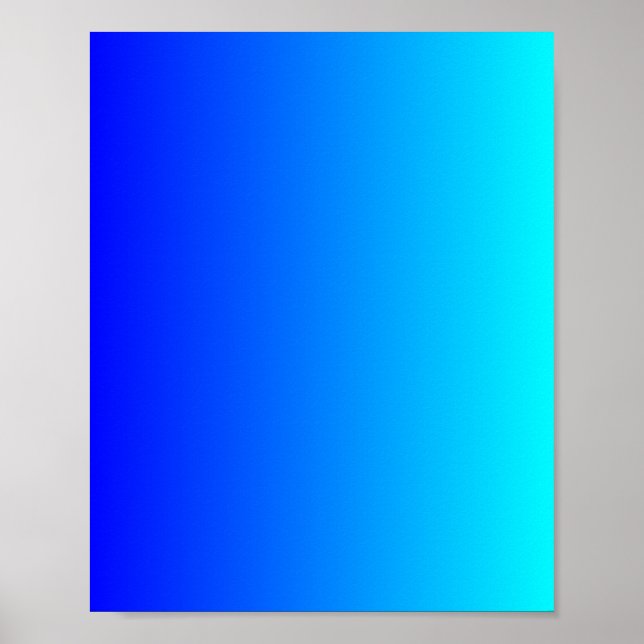 Blue to Aqua Gradient Poster (Front)