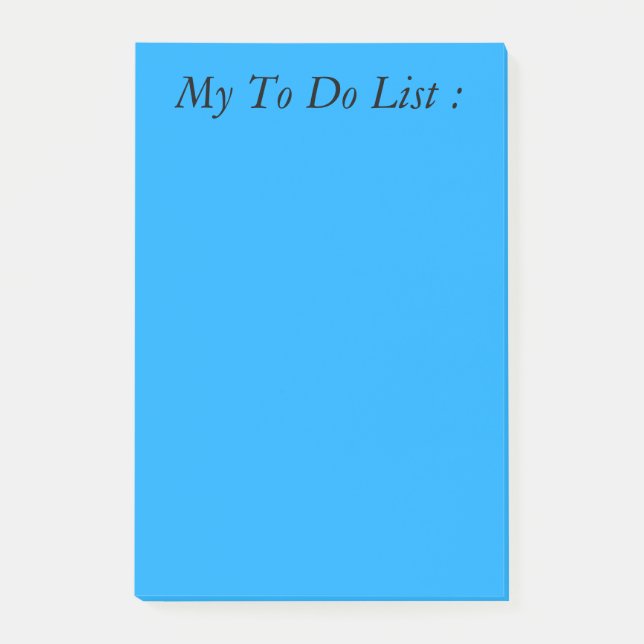 Blue To Do List Post-it Notes (Front)